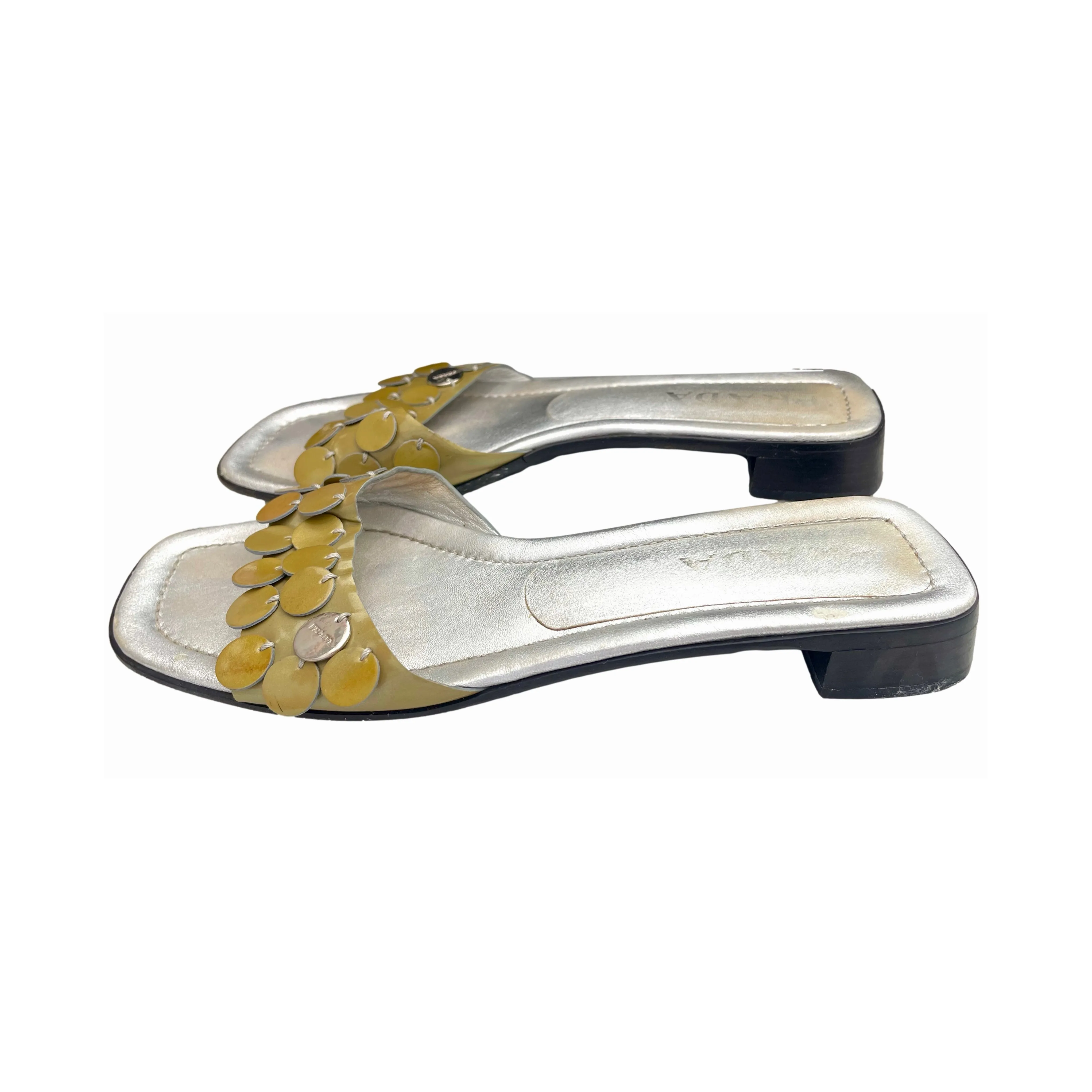 Prada Silver Sequins Sandals-38.5