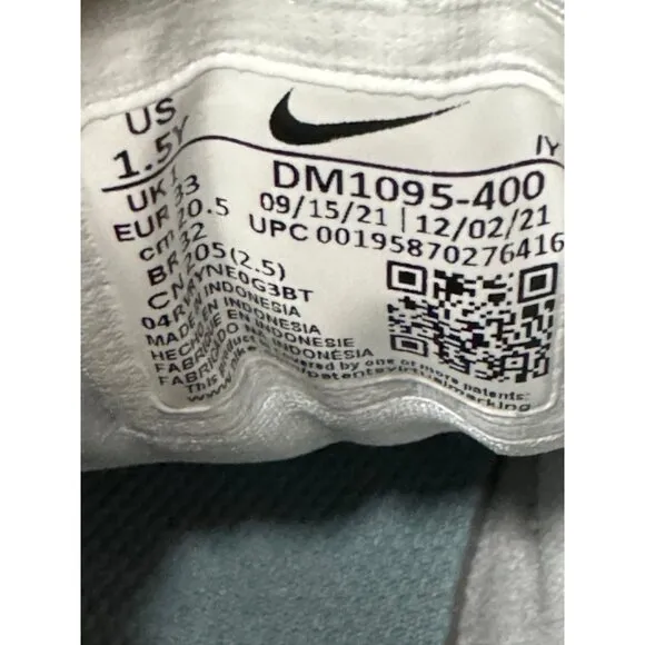PreSchool 1.5y Nike Little Posite One White Aura Worn Blue Shoes DM1095-400