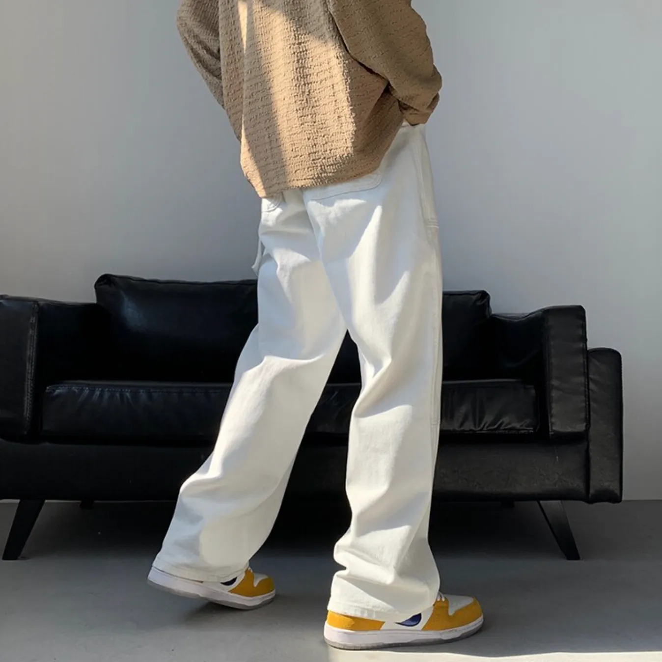 "BAGGY" Pantalon Jean Denim Noir Large Streetwear - URB1™