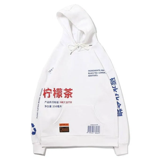 "BLACK TEA" Sweat-shirt Hoodie à Capuche Blanc - URB1™