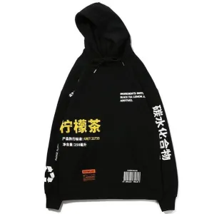 "BLACK TEA" Sweat-shirt Hoodie à Capuche Blanc - URB1™