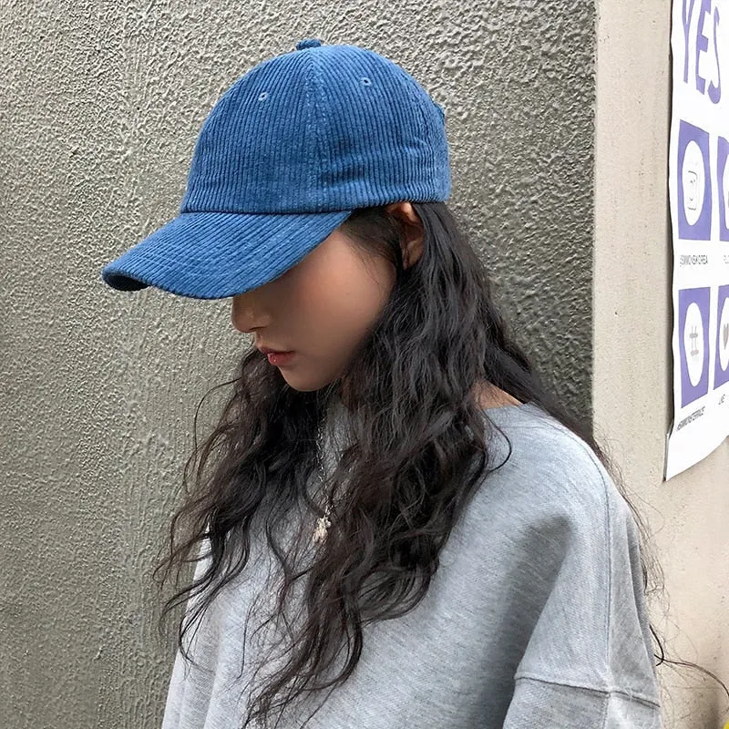 "CAP" Casquette Baseball Snapback en Velour Bleu - URB1™