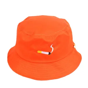 "CIGARETTES" Chapeau Bob Orange Brodé - URB1™