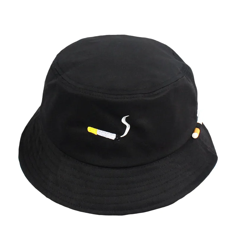 "CIGARETTES" Chapeau Bob Orange Brodé - URB1™