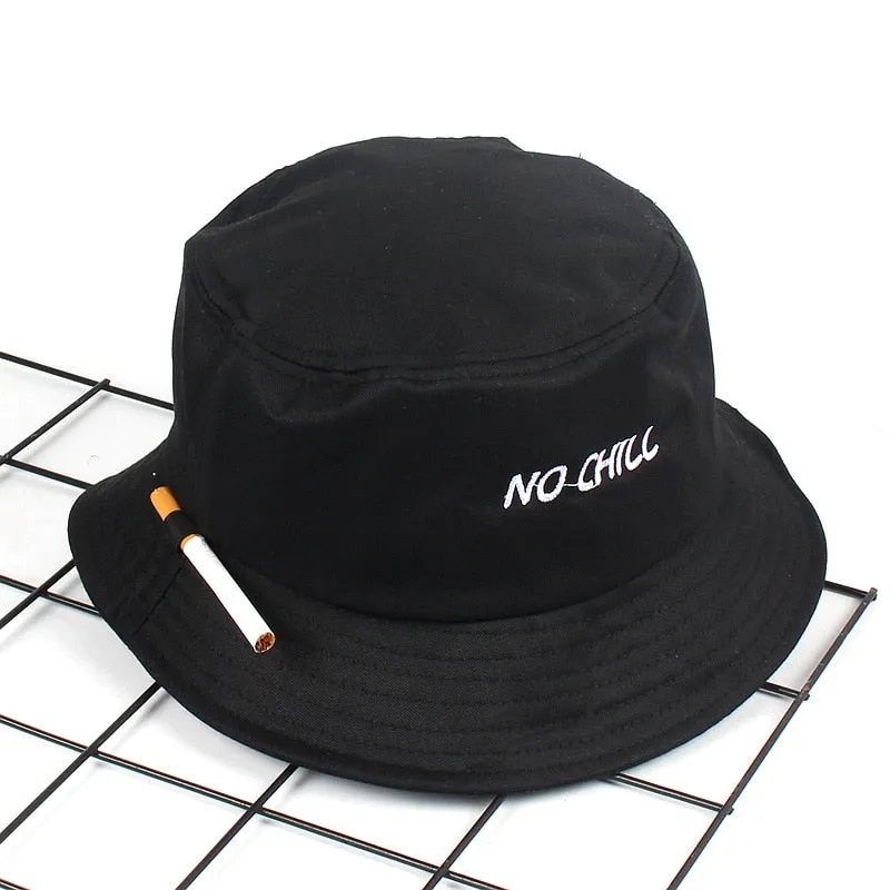 "CIGARETTES" Chapeau Bob Orange Brodé - URB1™