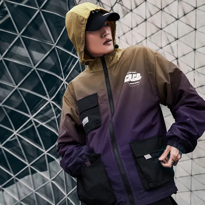"CRGD" Veste Coupe Vent Beige Streetwear - URB1™