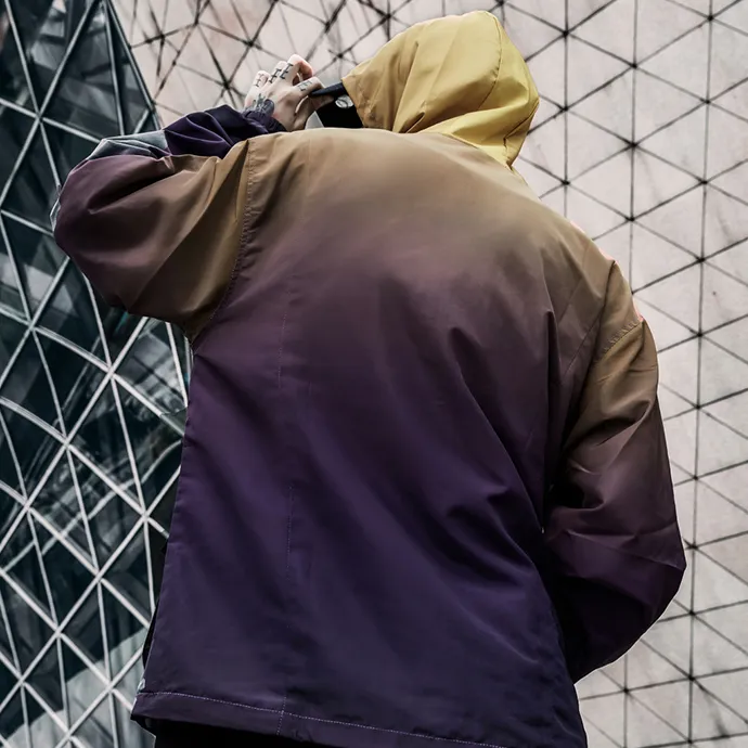 "CRGD" Veste Coupe Vent Beige Streetwear - URB1™