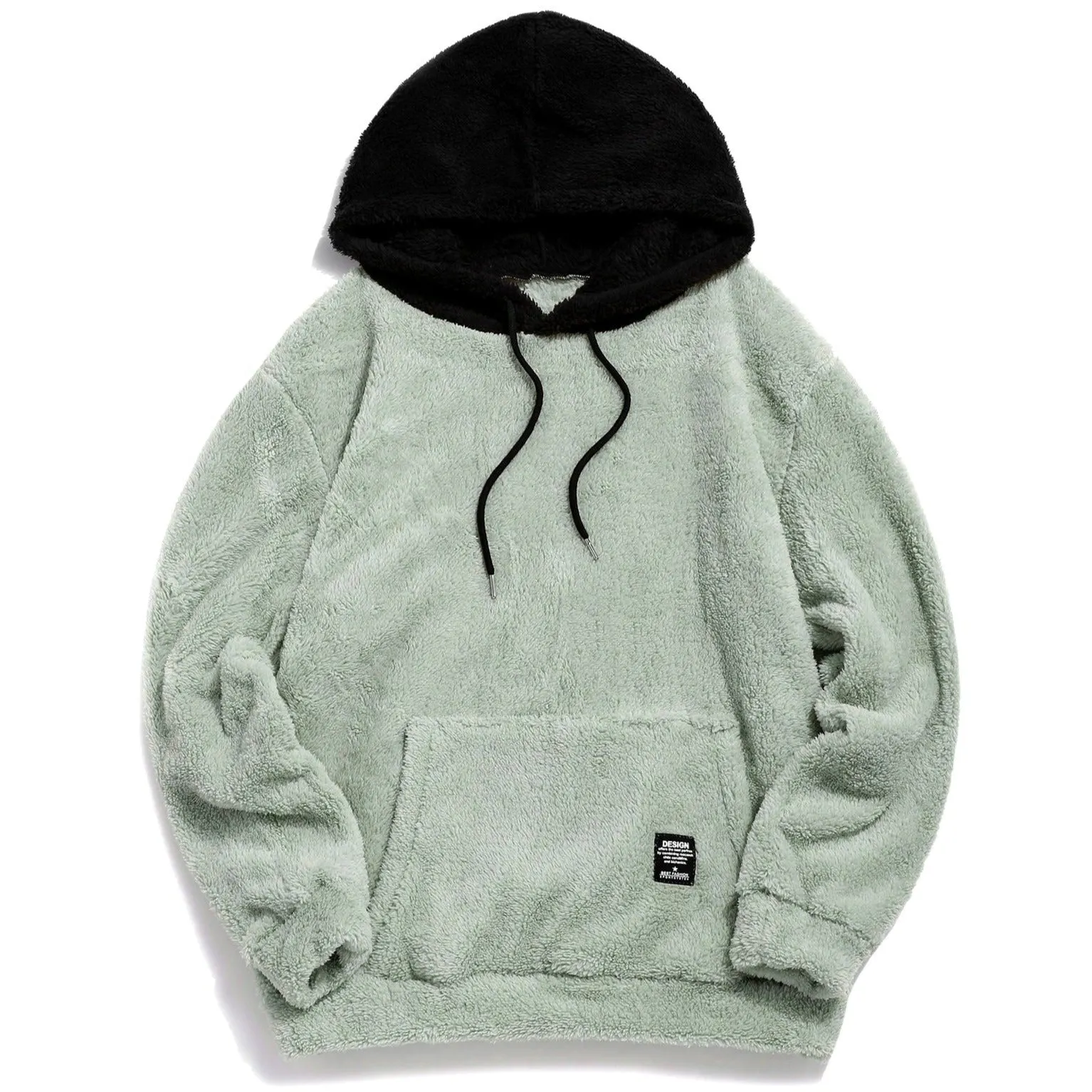 "DESIGN" Sweat-shirt Vert Beige Hoodie à capuche Molletonné - URB1™