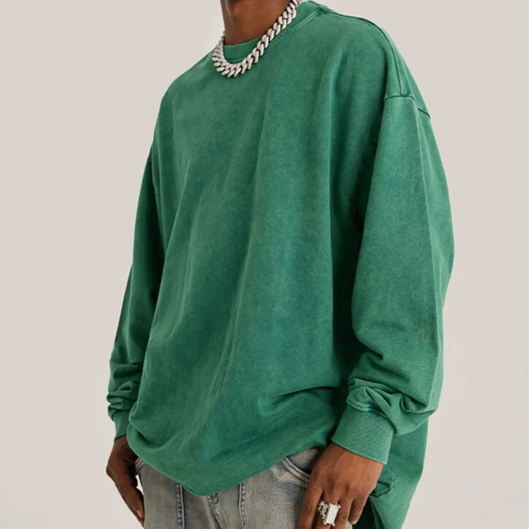 "DLVD" T-shirt Manches longues Molletonné Délavé Rose - URB1™