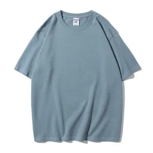 "ESSENTIAL" T-SHIRT BASIQUE UNI BLEU PÂLE STREETWEAR - URB1™