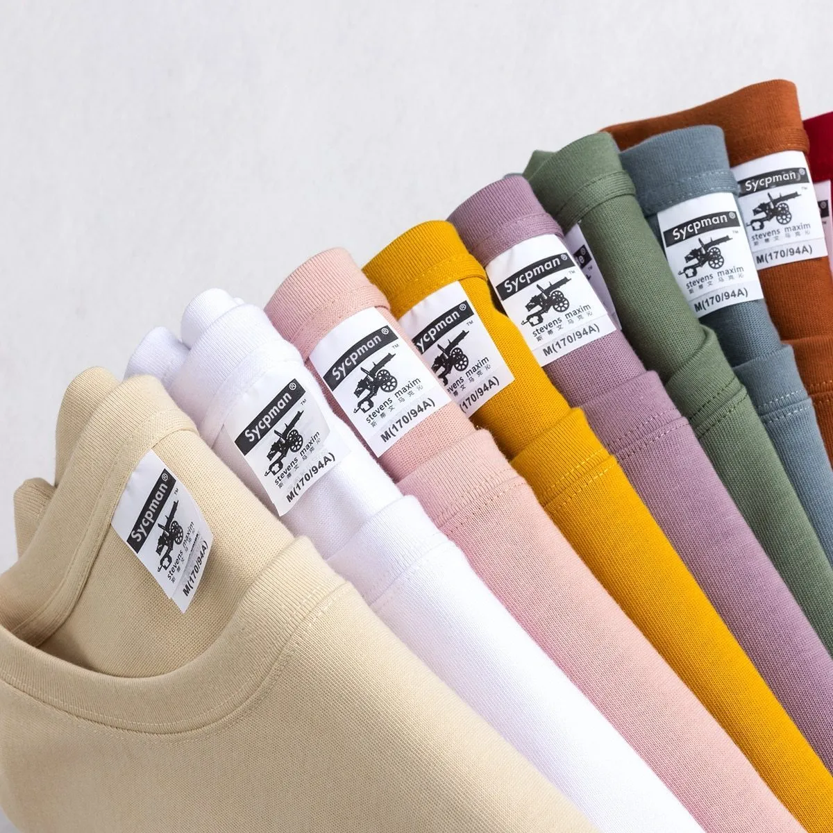 "ESSENTIAL" T-SHIRT BASIQUE UNI VERT PÂLE STREETWEAR - URB1™
