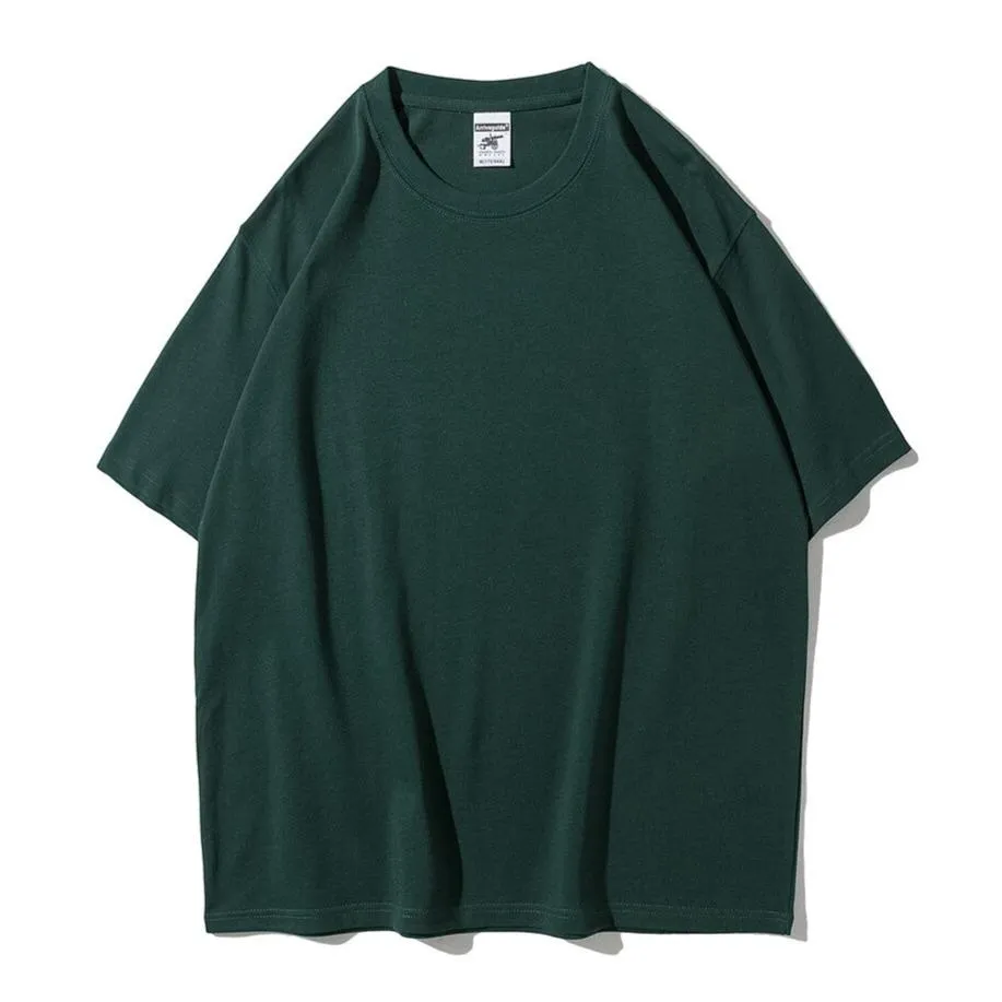 "ESSENTIAL" T-SHIRT BASIQUE UNI VERT PÂLE STREETWEAR - URB1™