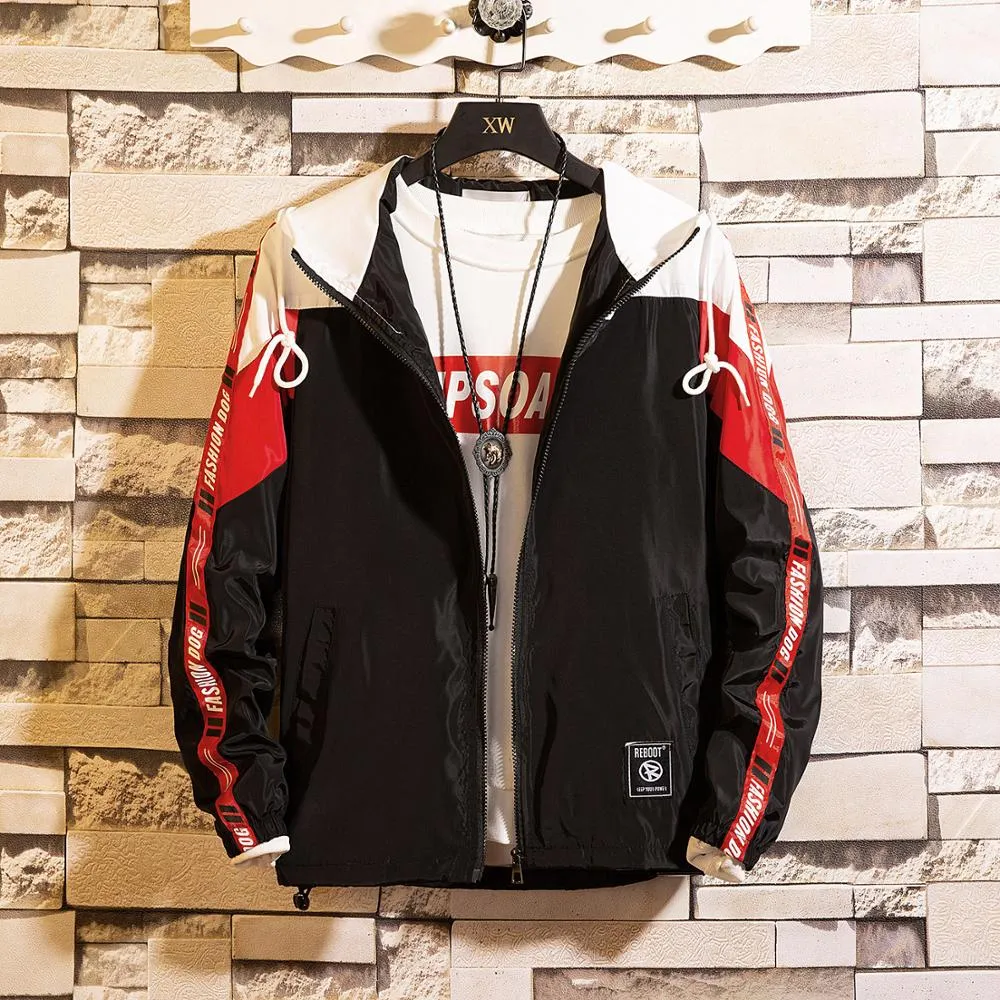 "FASHIOND" Veste Coupe Vent Noir - URB1™