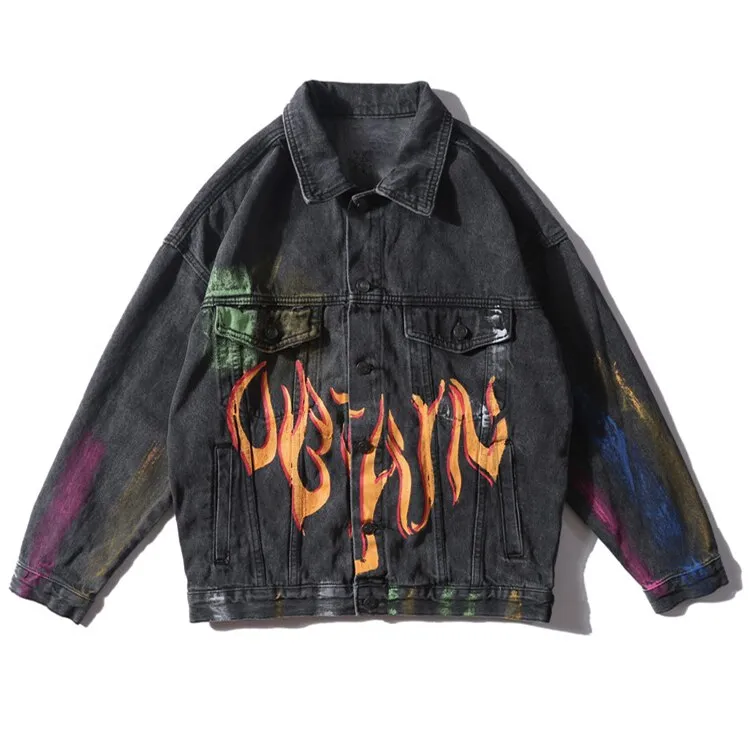 "GRAFFITI" Veste en jean denim Bleu - URB1™