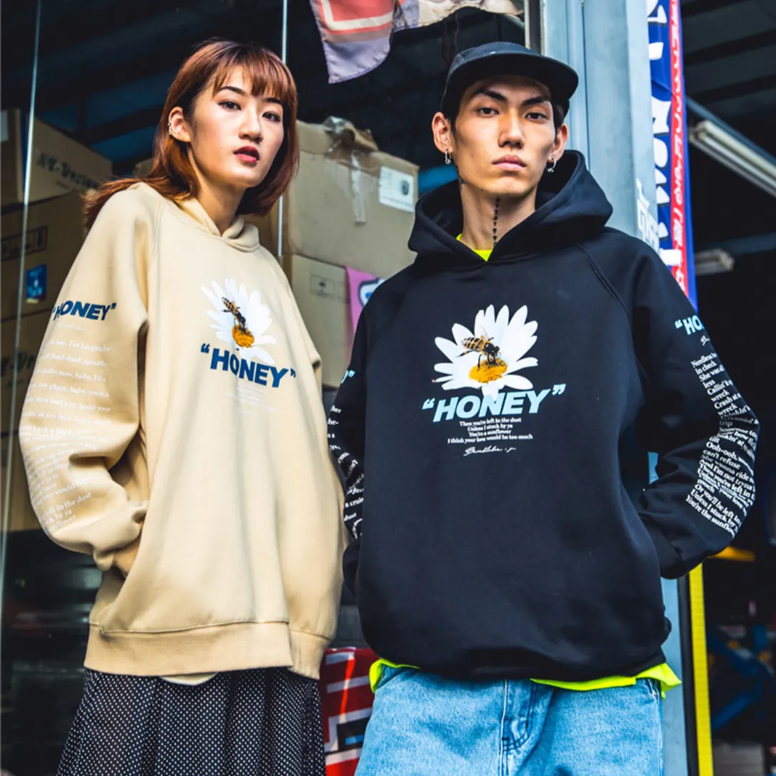 "HONEY" Sweatshirt hoodie à capuche Beige - URB1™