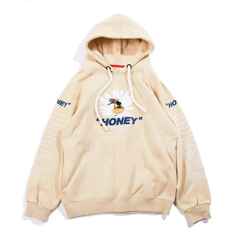 "HONEY" Sweatshirt hoodie à capuche Beige - URB1™