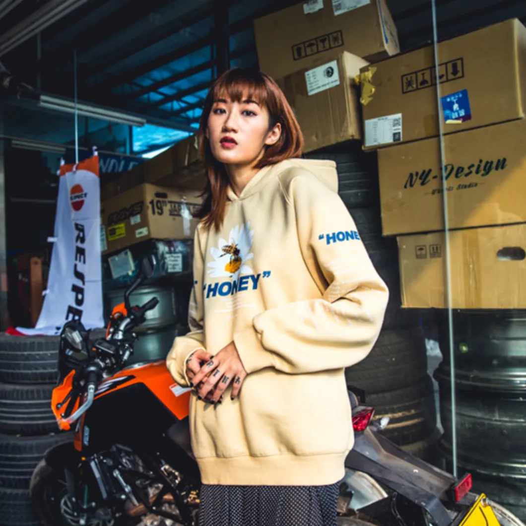 "HONEY" Sweatshirt hoodie à capuche Beige - URB1™