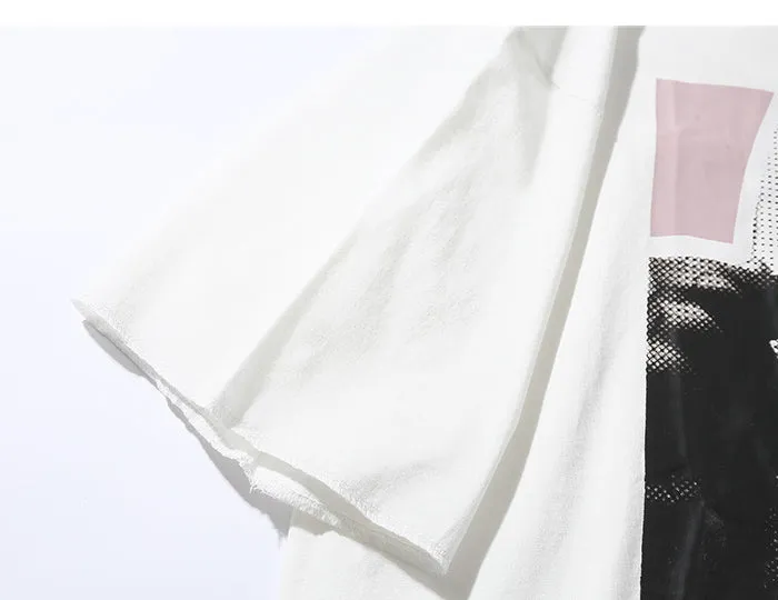 "LAZY'STAR" T-shirt Blanc Oversize Streetwear - URB1™