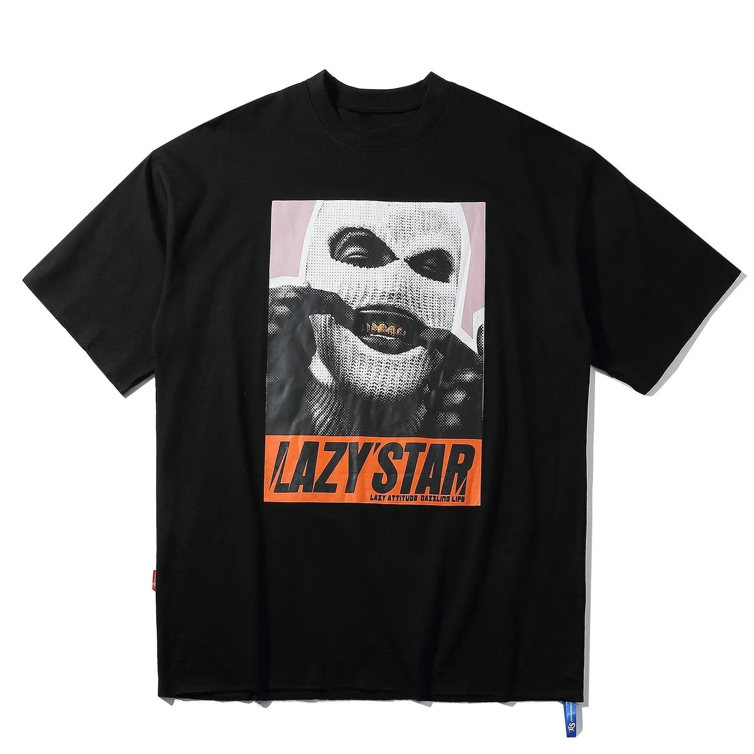 "LAZY'STAR" T-shirt Blanc Oversize Streetwear - URB1™