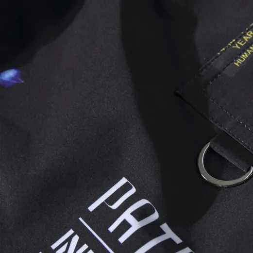 "PATROLLER" PANTALON CARGO NOIR STREETWEAR - URB1™