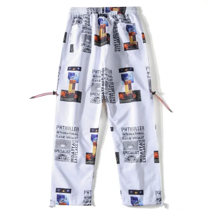 "PATROLLER" PANTALON CARGO NOIR STREETWEAR - URB1™