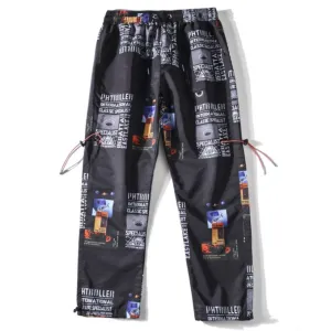 "PATROLLER" PANTALON CARGO NOIR STREETWEAR - URB1™