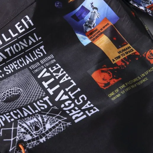 "PATROLLER" PANTALON CARGO NOIR STREETWEAR - URB1™