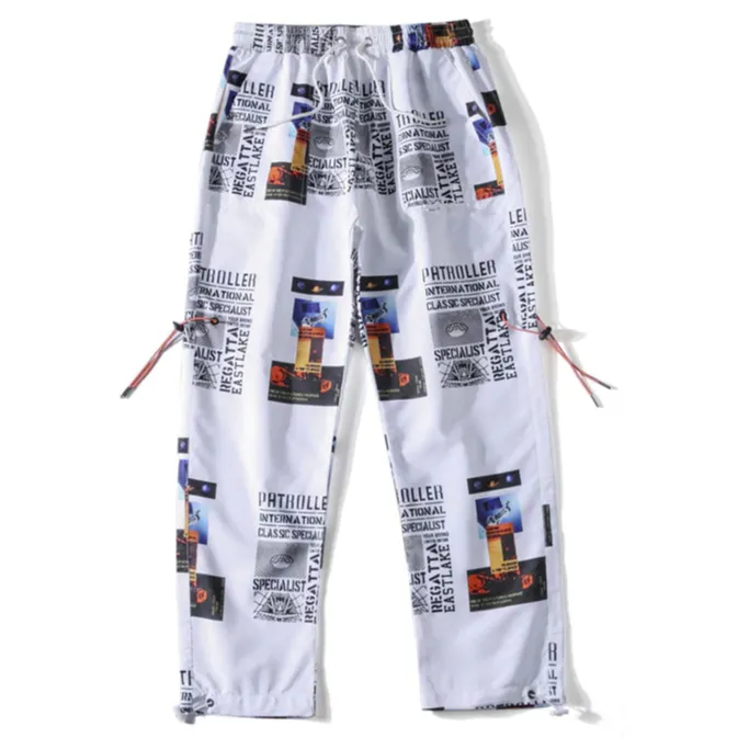 "PATROLLER" PANTALON CARGO NOIR STREETWEAR - URB1™