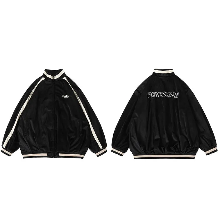 "RENOVATION" Veste Bombers Vintage Noir - URB1™