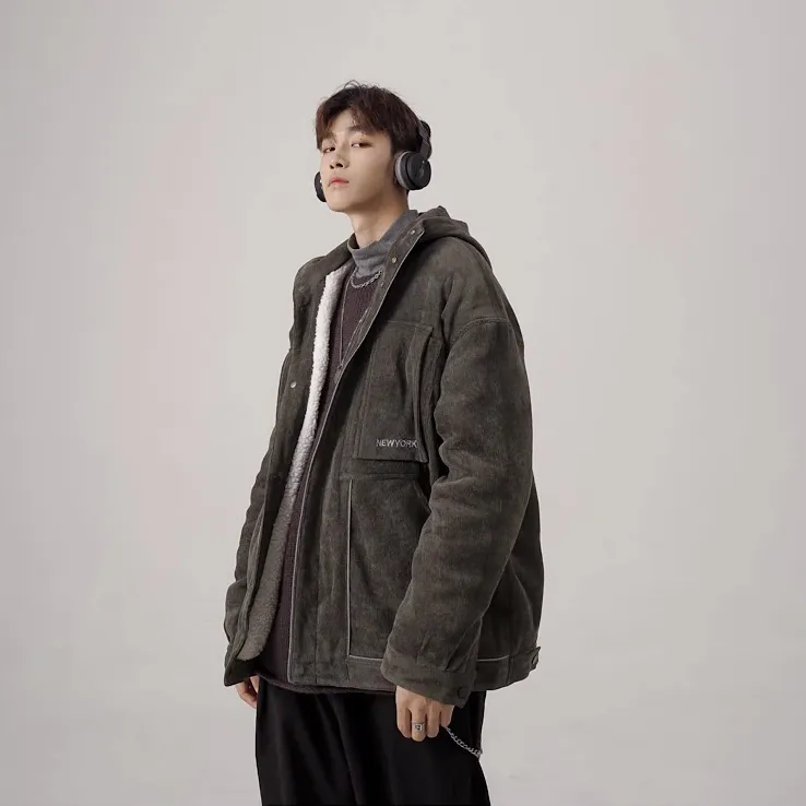"SETMOHG" Manteau Blouson Beige Velour Mouton - URB1™