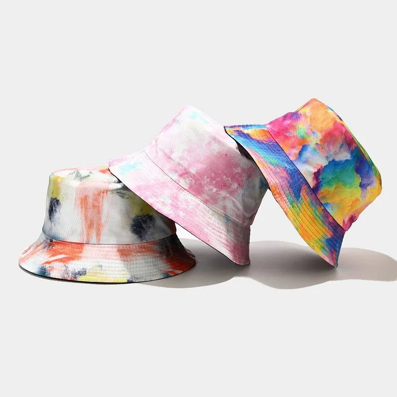 "TIE AND DYE" Chapeau Bob Imprimé Orange Rose - URB1™