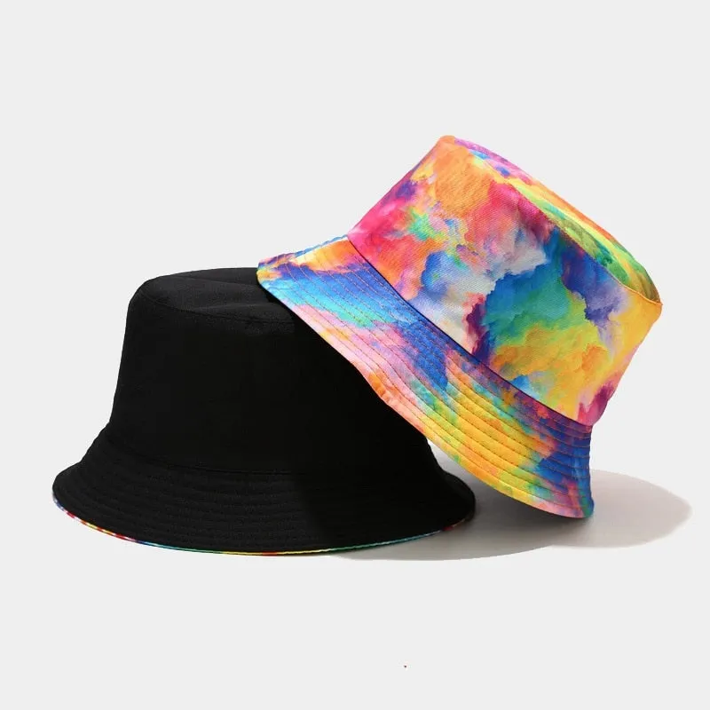 "TIE AND DYE" Chapeau Bob Imprimé Orange Rose - URB1™