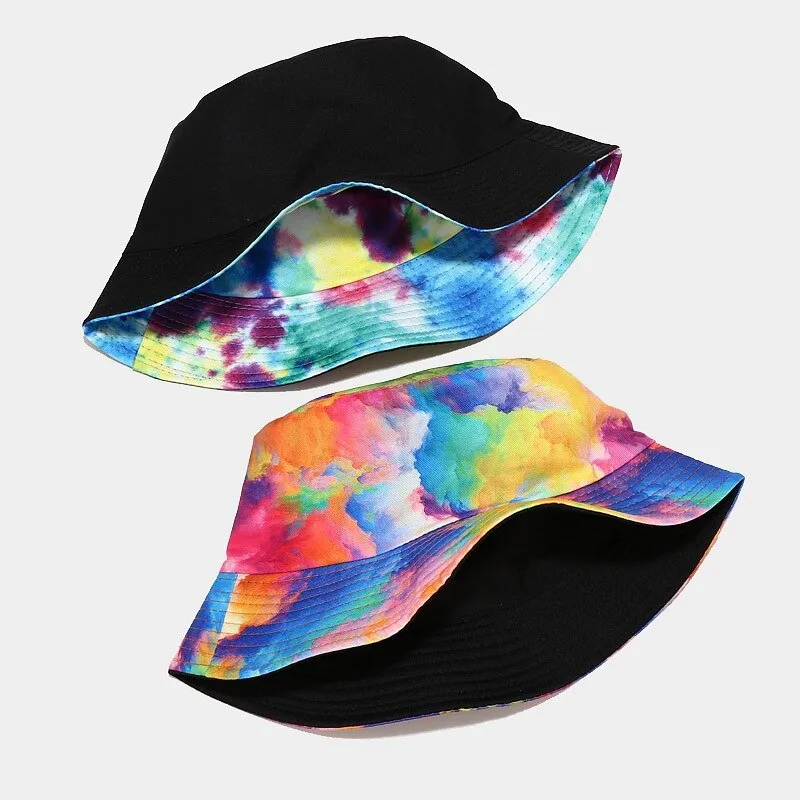 "TIE AND DYE" Chapeau Bob Imprimé Orange Rose - URB1™