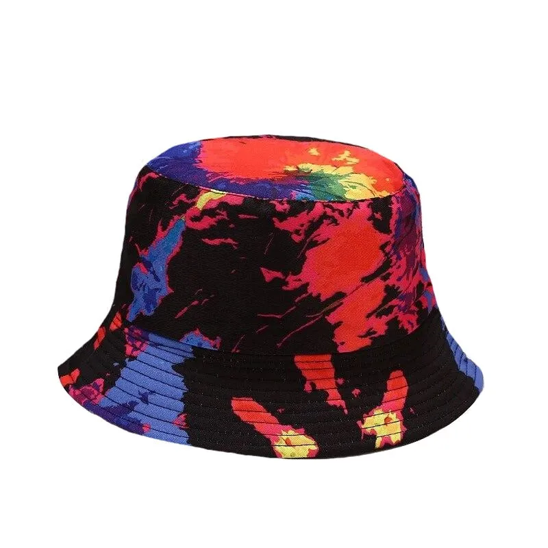 "TIE AND DYE" Chapeau Bob Imprimé Orange Rose - URB1™
