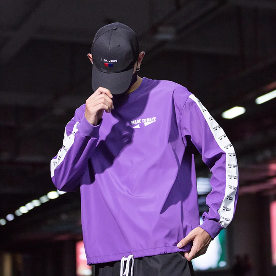 "TOMEYE" Sweat-shirt Crewneck Violet Streetwear - URB1™