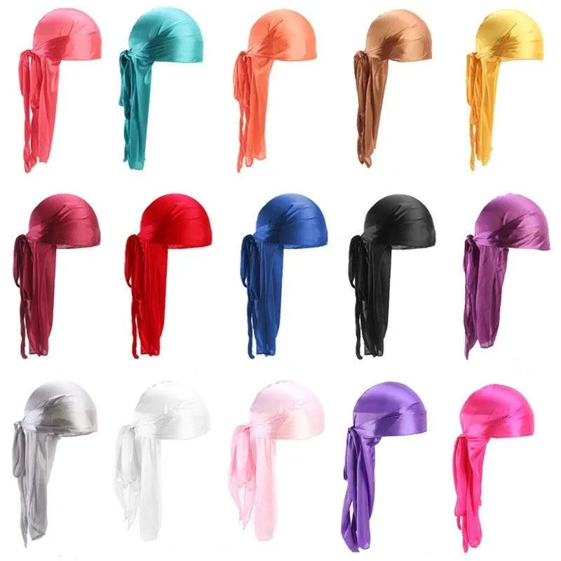 "WAVES" Durag Noir en Satin - URB1™