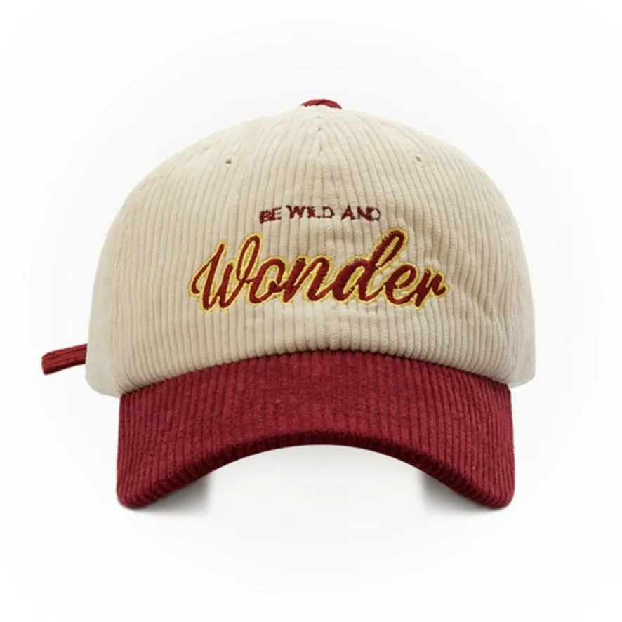 "WONDER" Casquette Baseball Snapback en velour Vert Brodée - URB1™