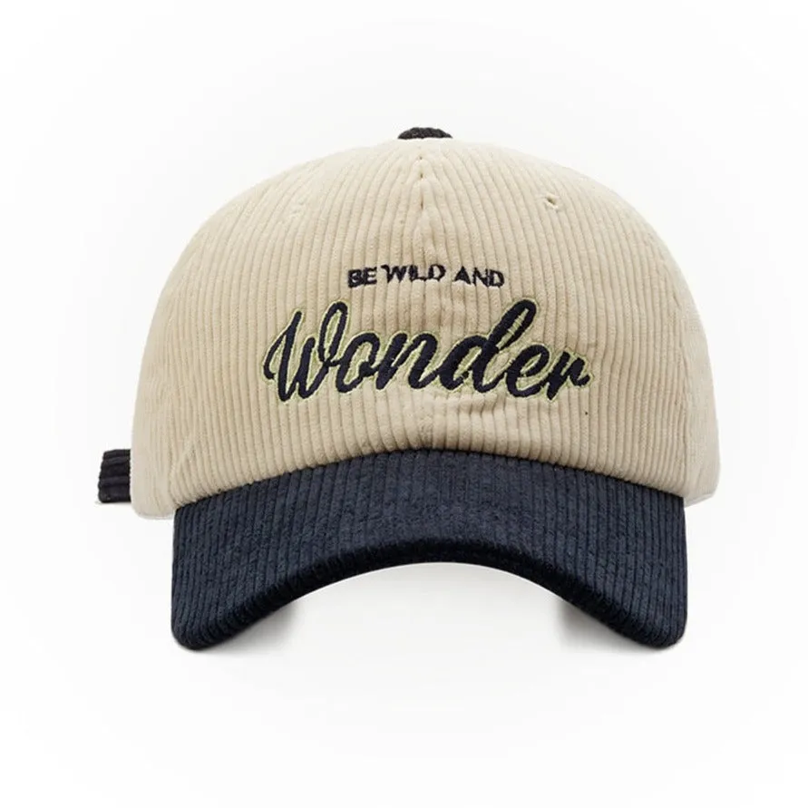 "WONDER" Casquette Baseball Snapback en velour Vert Brodée - URB1™