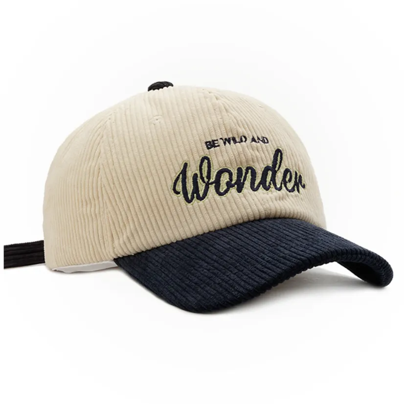 "WONDER" Casquette Baseball Snapback en velour Vert Brodée - URB1™