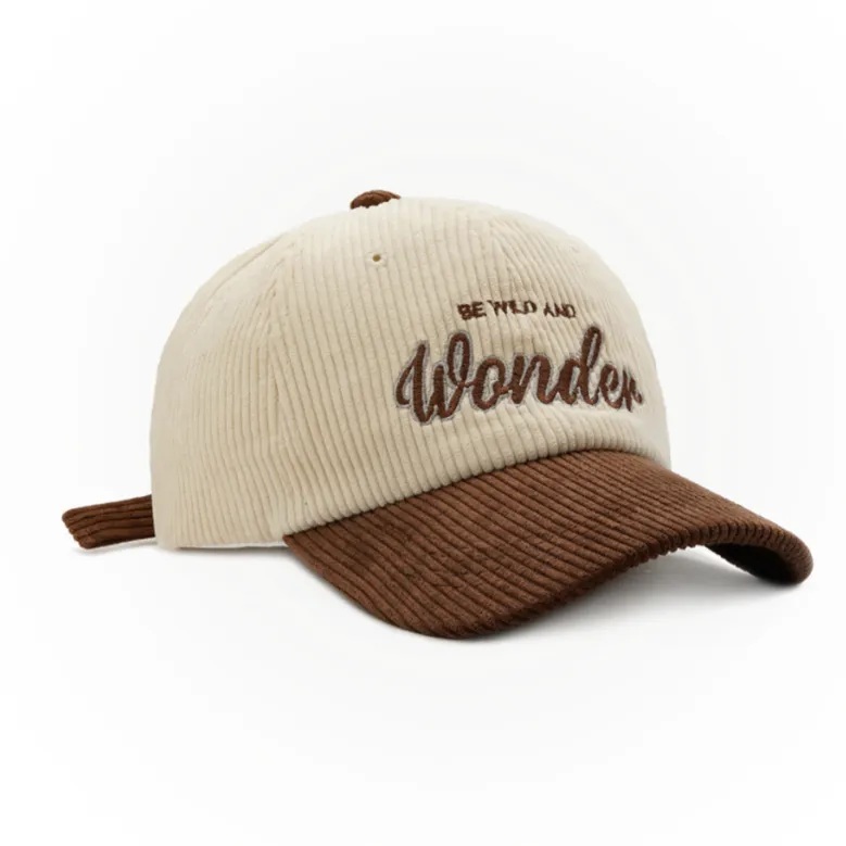 "WONDER" Casquette Baseball Snapback en velour Vert Brodée - URB1™