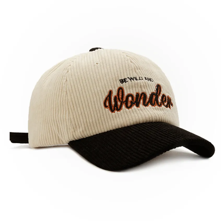 "WONDER" Casquette Baseball Snapback en velour Vert Brodée - URB1™