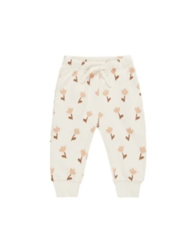 Relaxed Fleece Sweatpants - Tulips