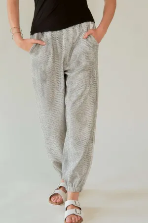 Rhinestone Elastic Waist Joggers