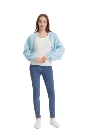 Roffe Cropped Knit Shrug