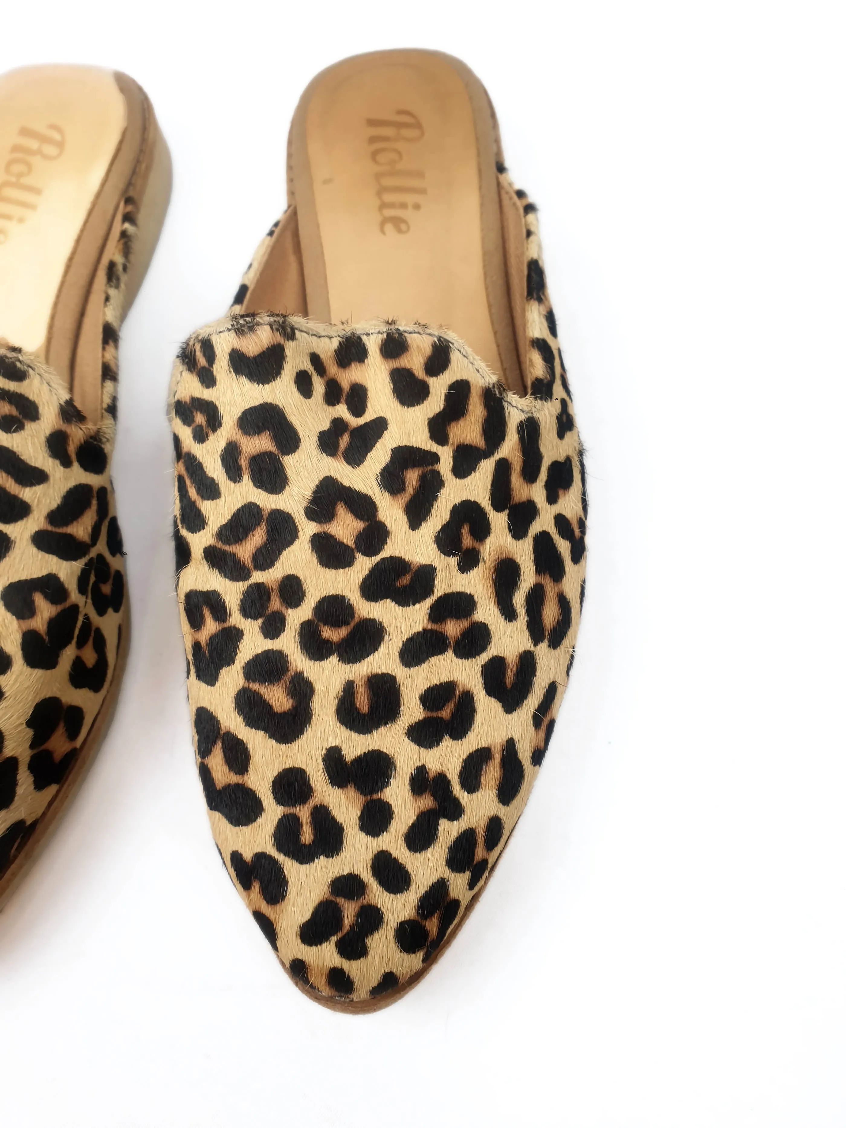 Rollie animal print slide on shoes size 37