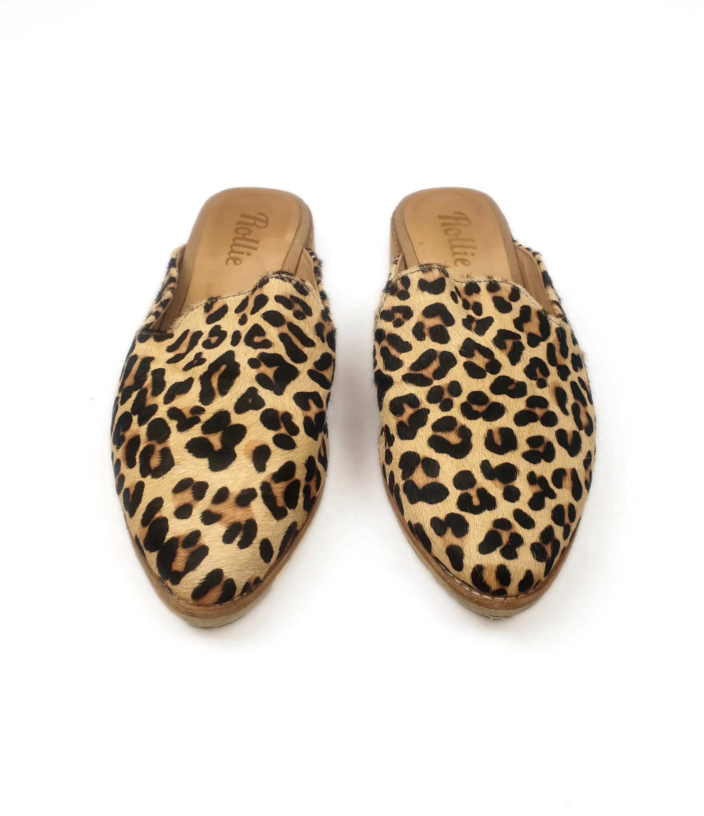 Rollie animal print slide on shoes size 37