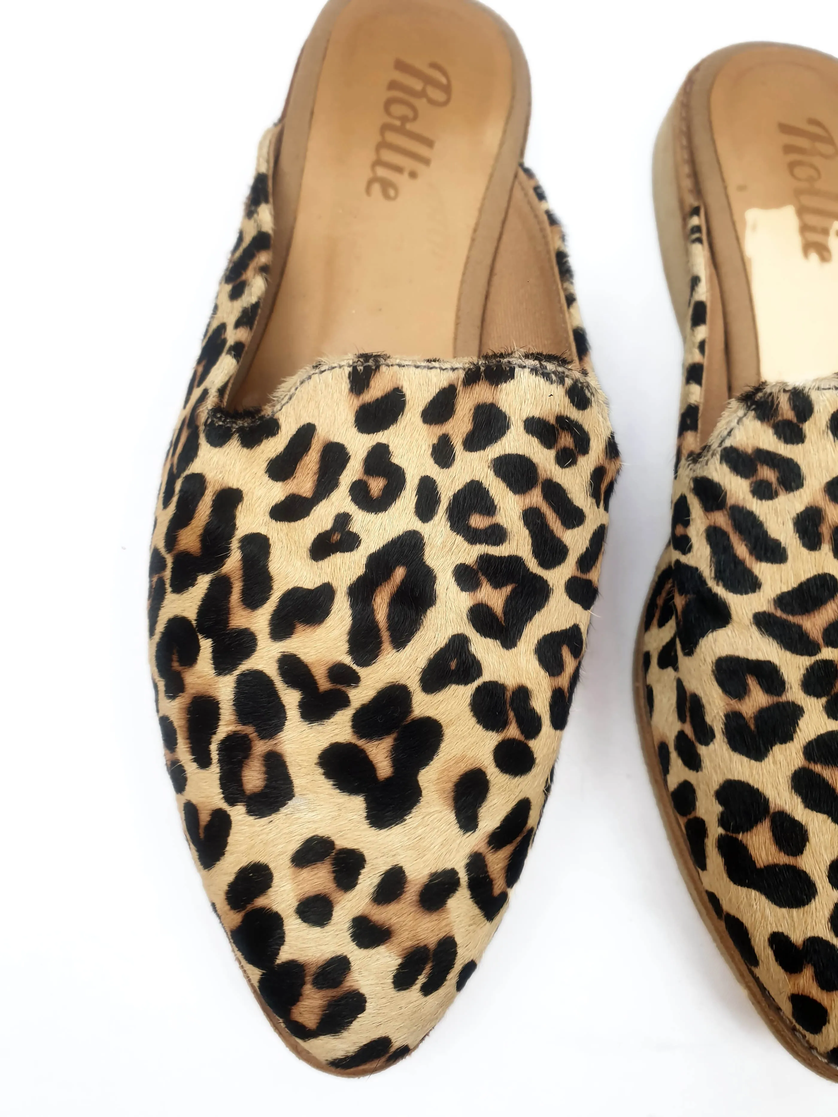 Rollie animal print slide on shoes size 37