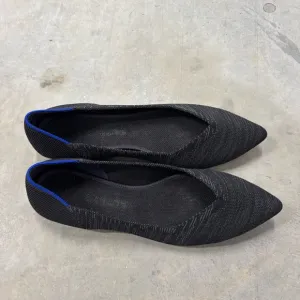 Rothy’s The Point Black/Gray Solid Flat Slip On Shoes Size 9