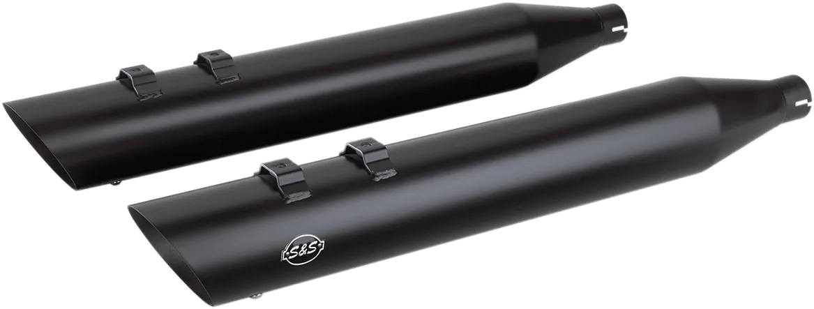 S&S Cycle 550-0692 4in. Touring Slip-On - Black