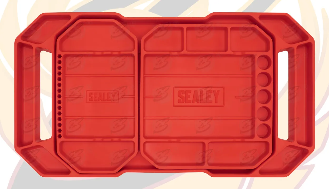 SEALEY 3PCS NON SLIP FLEXIBLE TOOL TRAYS